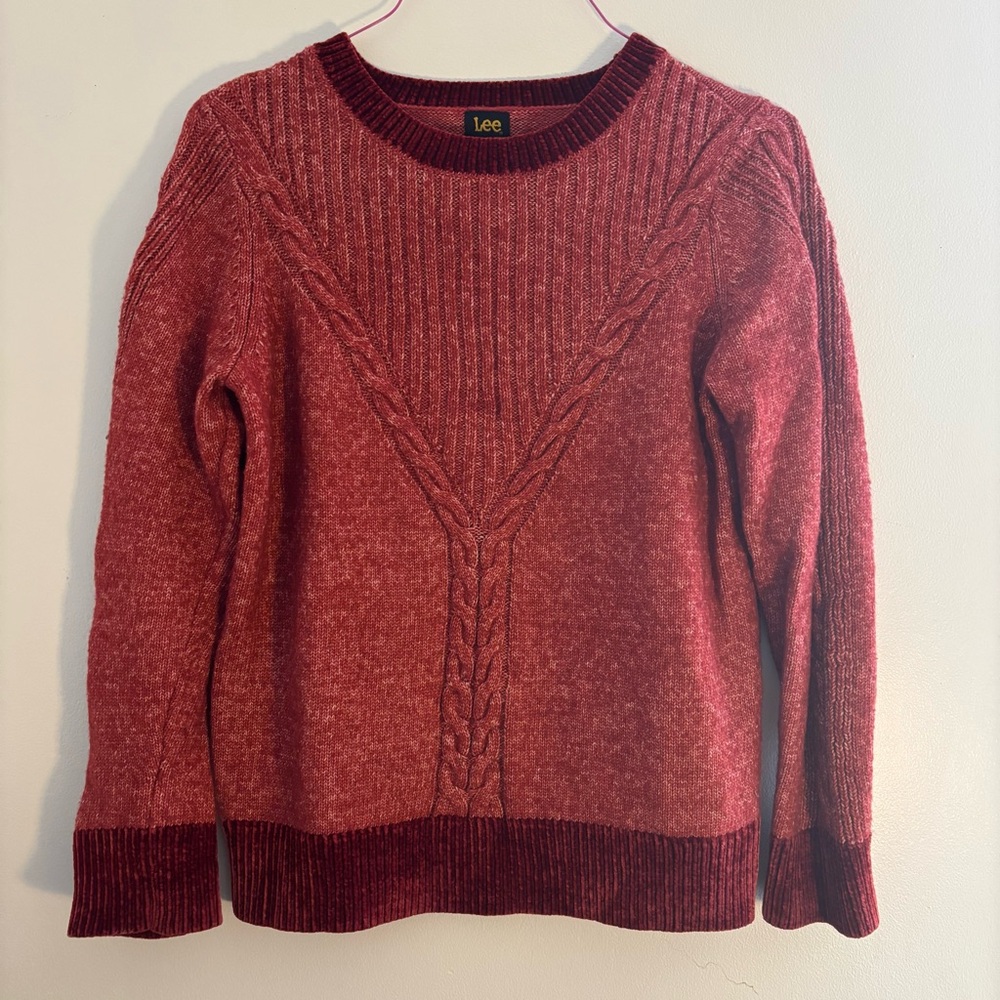 Lee cable-knit sweater with a dark trim - Size L